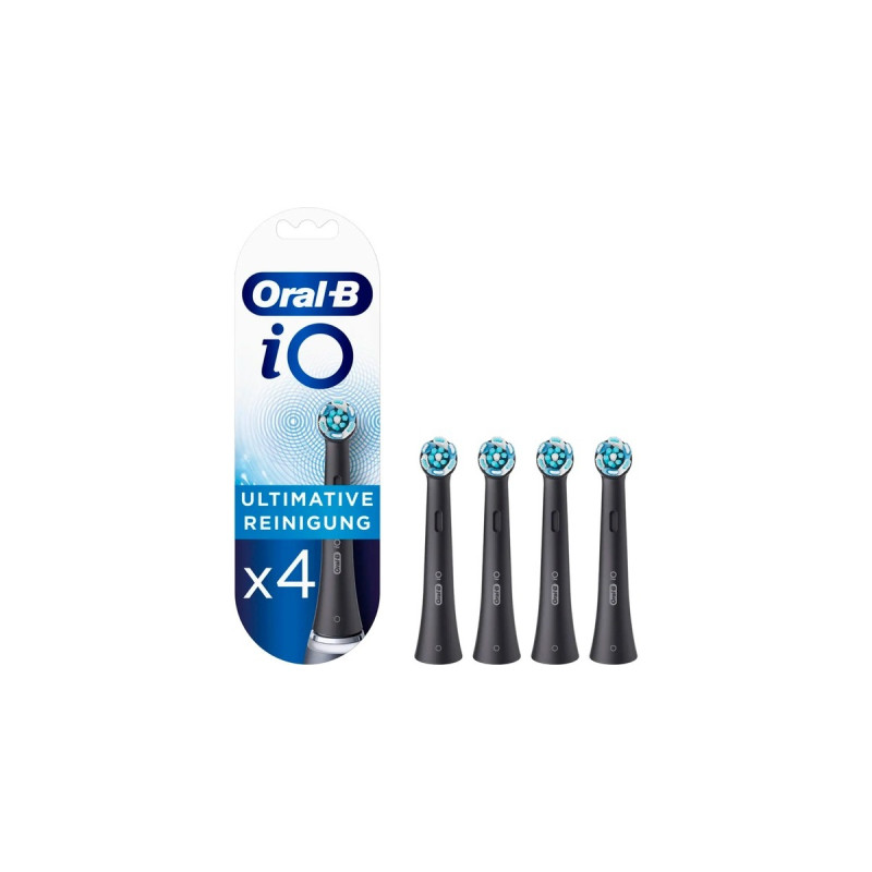 Braun Oral-B iO Ultimative Reinigung 4er, Aufsteckbürste(schwarz, Frustfreie Verpackung)