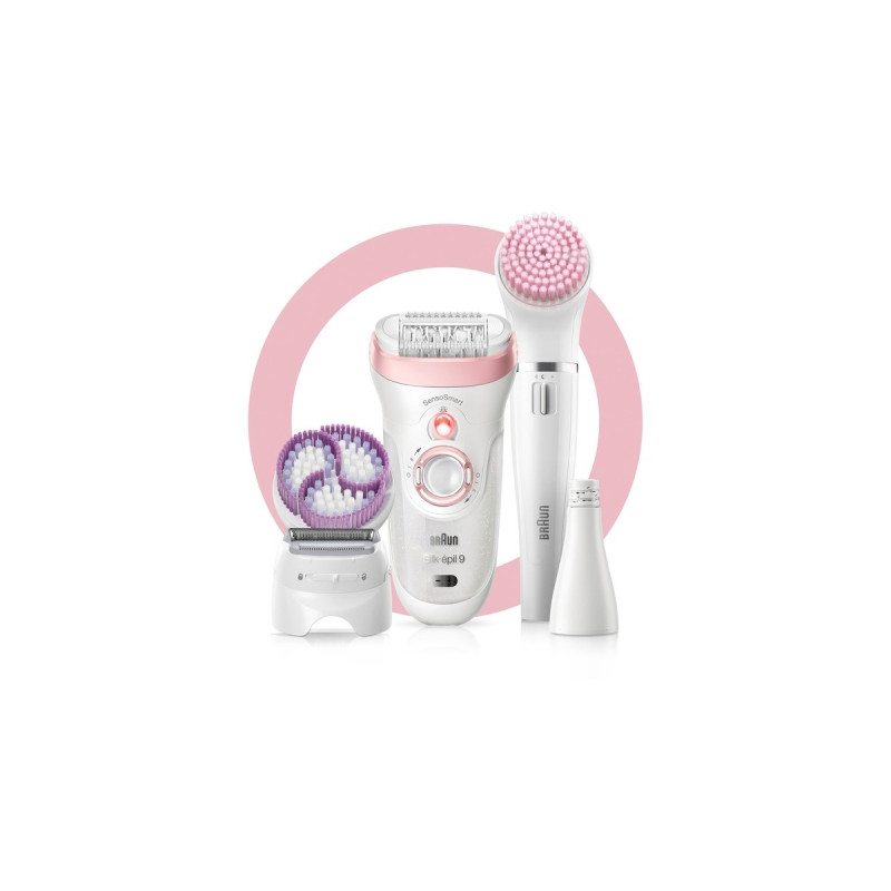 Braun Silk-épil 9-975 SensoSmart Beauty Set 9, Epiliergerät(weiß/roségold)