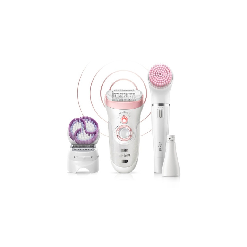 Braun Silk-épil 9-975 SensoSmart Beauty Set 9, Epiliergerät(weiß/roségold)