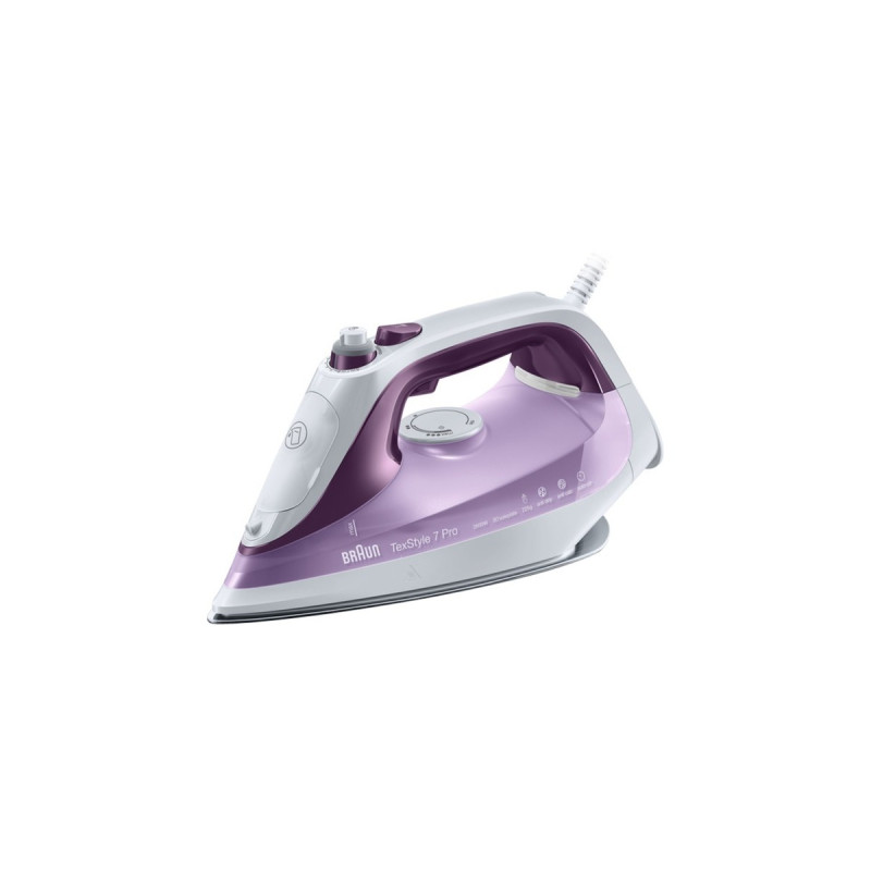 Braun TexStyle 7 Pro SI 7066, Dampfbügeleisen(weiß/violett)