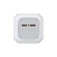 Brennenstuhl ALEA-Power 4-fach Steckdosenwürfel, Steckdosenleiste(hellgrau/weiß, 1,4 Meter, 2x USB-A)