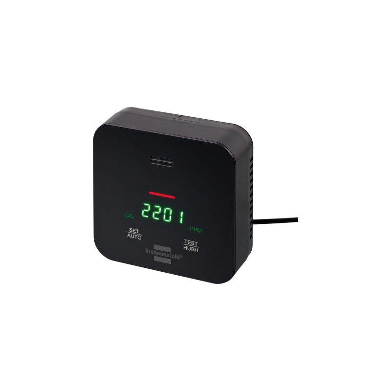 Brennenstuhl CO₂ Messgerät C2M L 4050, CO2-Messgerät(schwarz, CO₂ Ampel und akustischer Alarm)
