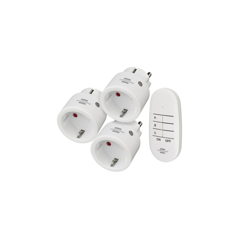 Brennenstuhl Comfort-Line Funk-Set Mini 3+1, Schaltsteckdose(weiß)