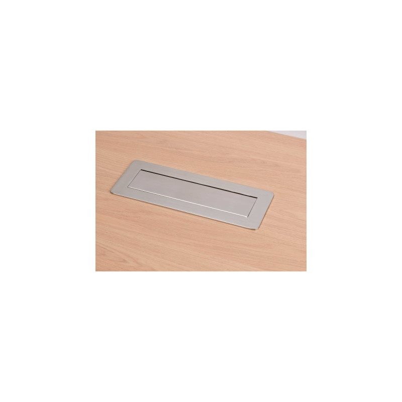 Brennenstuhl Indesk-Power versenkbare Steckdosenleiste 3-fach(silber/schwarz, 2 Meter, 2x USB)