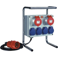 Brennenstuhl Kompakter Kleinstromverteiler BKV 2/4 G IP44, 6-fach, Steckdosenleiste(schwarz, 2 Meter)