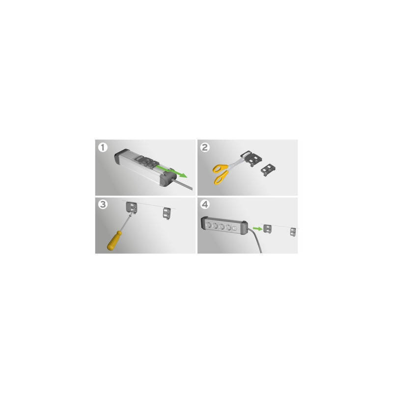 Brennenstuhl Premium-Protect-Line Steckdosenleiste 6-fach(schwarz/aluminium, 3 Meter, 60.000A Überspannungsschutz, 2x USB-A)