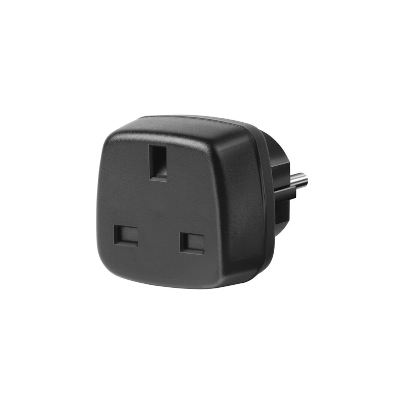 Brennenstuhl Reiseadapter UK/Schutzkontakt, Steckdosenadapter(schwarz, Bulk)
