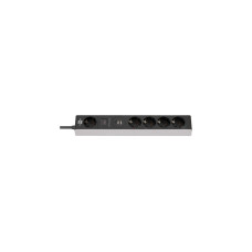 Brennenstuhl Steckdosenleiste 5-fach(grau/schwarz, 1,5 Meter, 2x USB-A, 1x USB-C Power Delivery)
