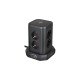 Brennenstuhl Steckdosenturm 8-fach, Steckdosenleiste(schwarz, 2 Meter, 4x USB-A)