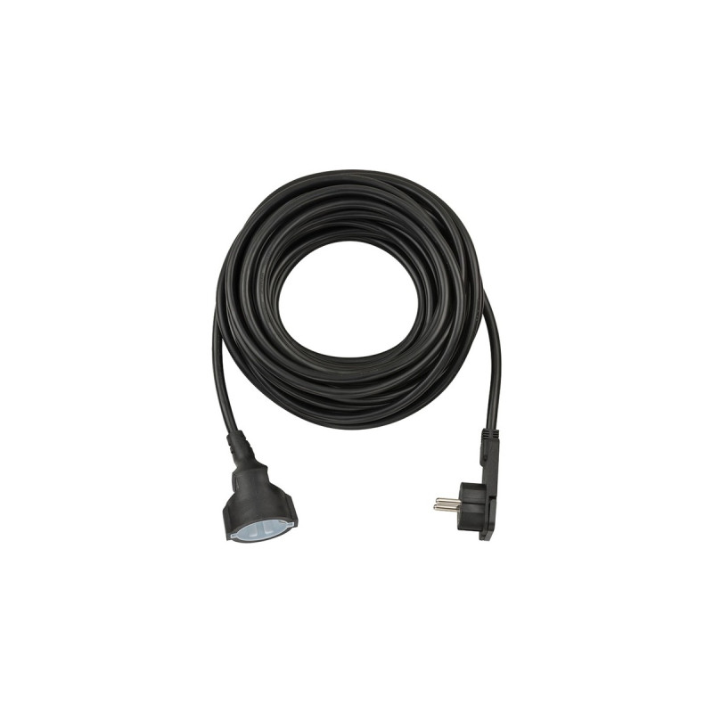 Brennenstuhl Verlängerungskabel, 1x Winkel-Flachstecker(schwarz, 10 Meter)