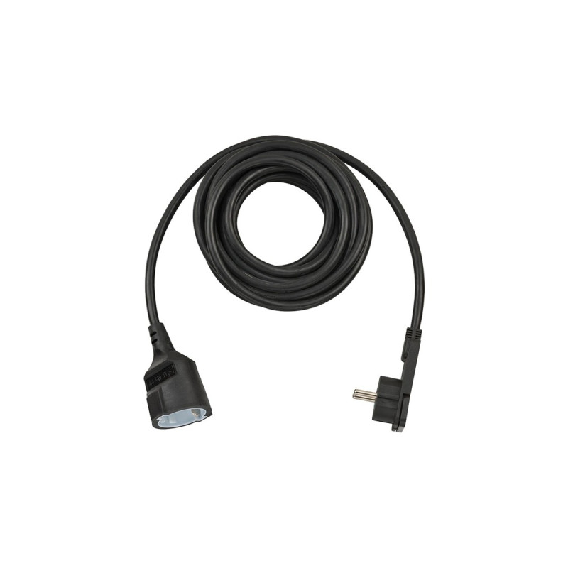 Brennenstuhl Verlängerungskabel, 1x Winkel-Flachstecker(schwarz, 5 Meter)