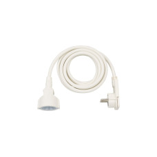 Brennenstuhl Verlängerungskabel, 1x Winkel-Flachstecker(weiß, 3 Meter)