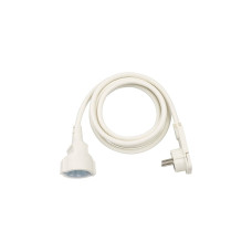 Brennenstuhl Verlängerungskabel, 1x Winkel-Flachstecker(weiß, 2 Meter)