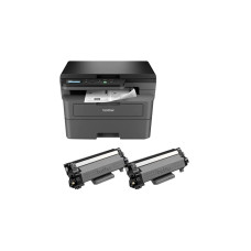 Brother DCP-L2627DWXL, Multifunktionsdrucker(dunkelgrau, USB, WLAN, Scan, Kopie, 2x Toner)