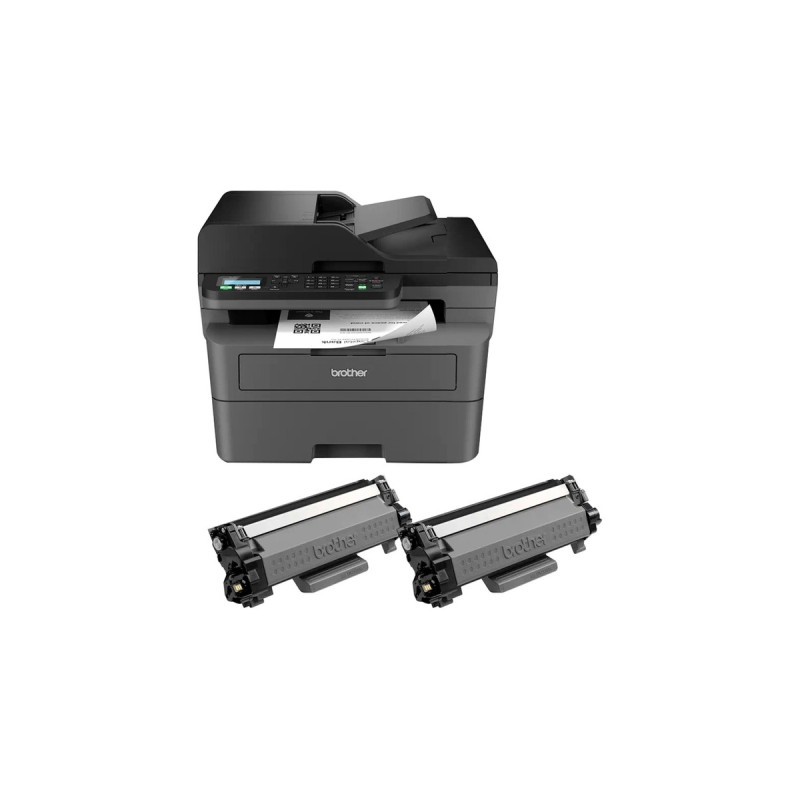 Brother MFC-L2827DWXL, Multifunktionsdrucker(dunkelgrau, USB, LAN, WLAN, Scan, Kopie, Fax)