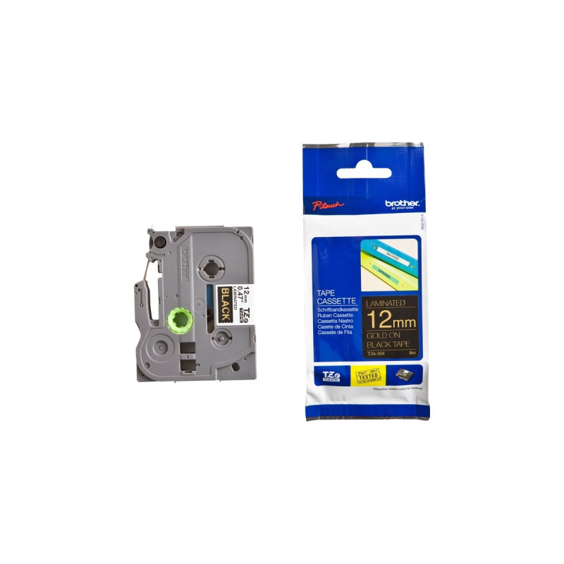 Brother Schriftband TZe-334(12 mm, gold auf schwarz)