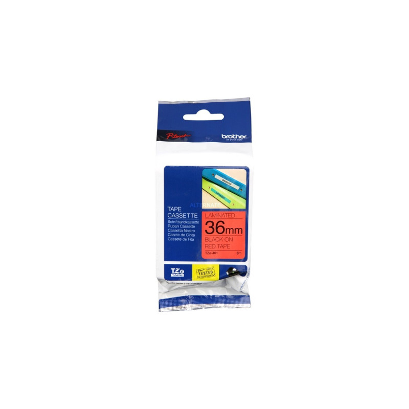 Brother Schriftband TZe-461(36 mm, schwarz auf rot)