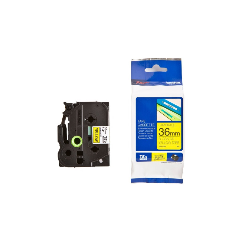 Brother Schriftband TZe-661(36 mm, schwarz auf gelb)