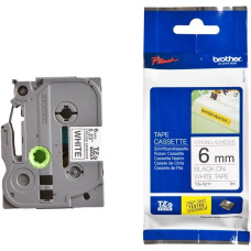 Brother Schriftband TZe-S211(6 mm, schwarz auf weiß)