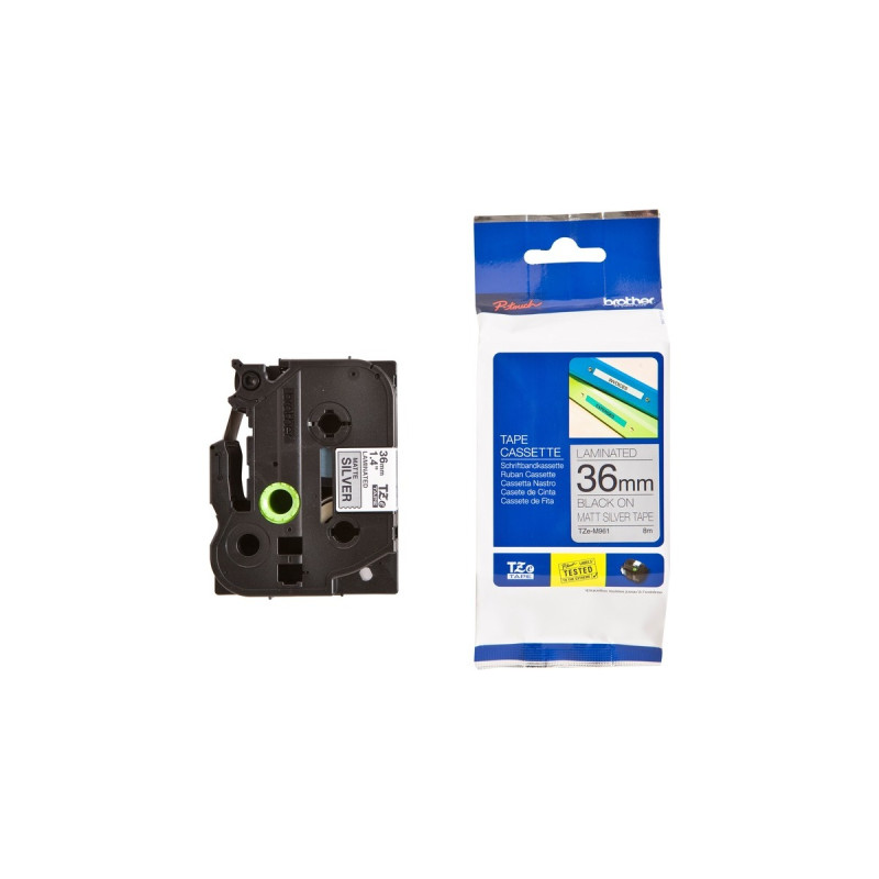 Brother TZe-M961, Schriftband(36 mm, Schwarz auf Silber (matt))