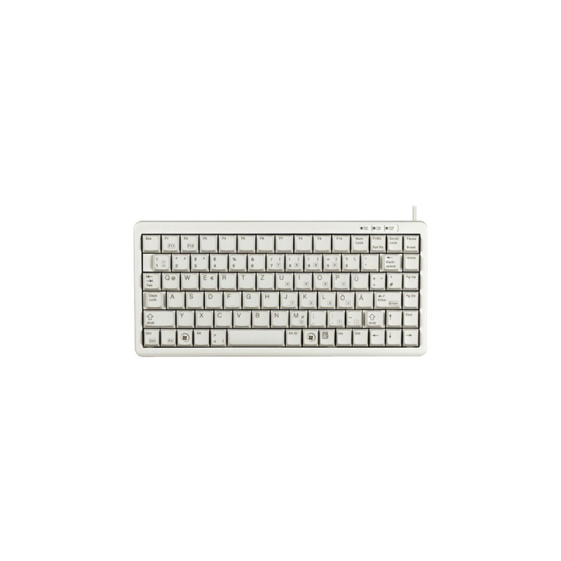 CHERRY Compact-Keyboard G84-4100, Tastatur(weiß, US-Layout, Cherry Mechanisch)