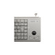 CHERRY Compact-Keyboard G84-4400, Tastatur(hellgrau, US-Layout, Cherry Mechanisch, integr. Trackball)