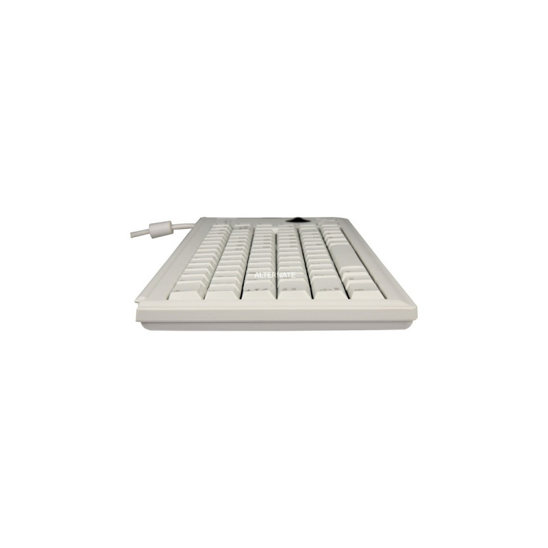 CHERRY Compact-Keyboard G84-4400, Tastatur(hellgrau, US-Layout, Cherry Mechanisch, integr. Trackball)