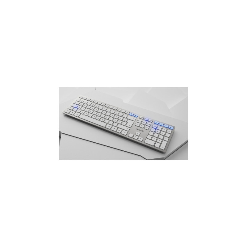 CHERRY DW 9100 SLIM, Desktop-Set(weiß/silber, DE-Layout, SX-Scherentechnologie)