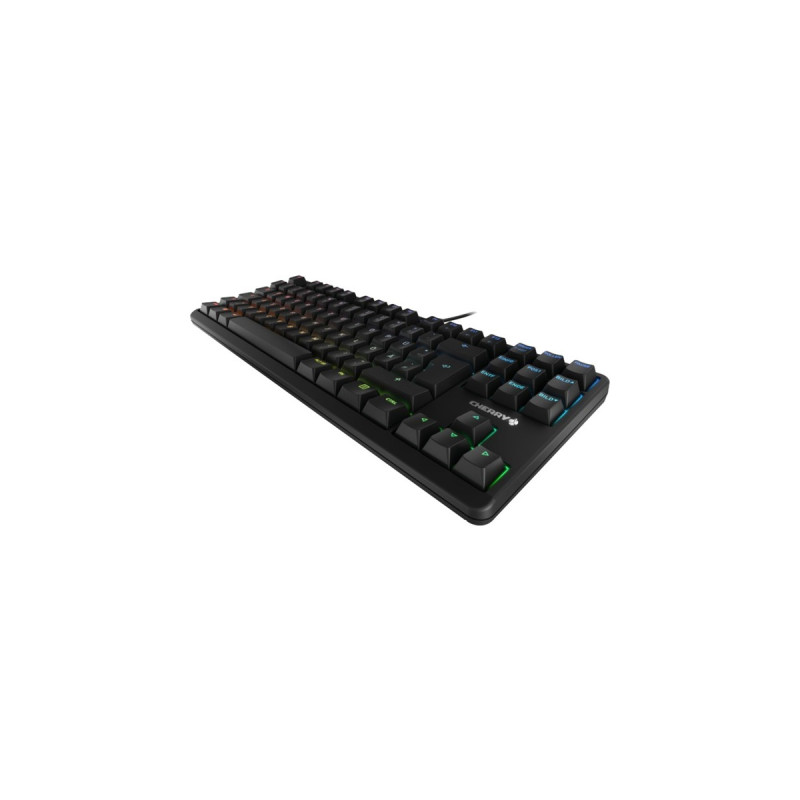 CHERRY G80-3000N RGB TKL, Tastatur(schwarz, EU-Layout (QWERTY), Cherry MX Silent Red)