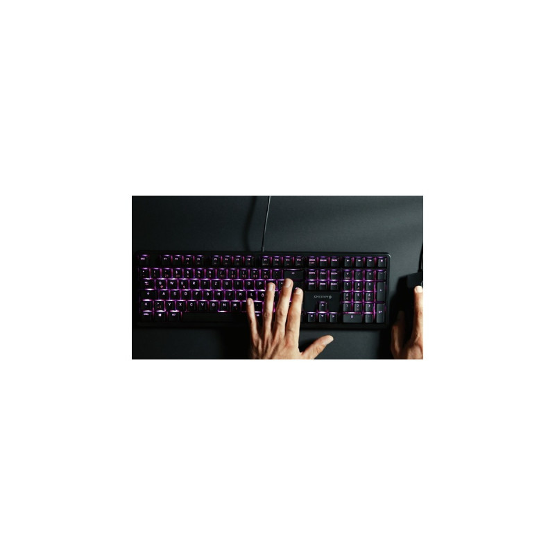 CHERRY G80-3000N RGB, Tastatur(schwarz, DE-Layout, Cherry MX Silent Red)