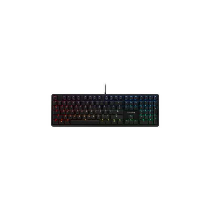 CHERRY G80-3000N RGB, Tastatur(schwarz, EU-Layout (QWERTY), Cherry MX Silent Red)