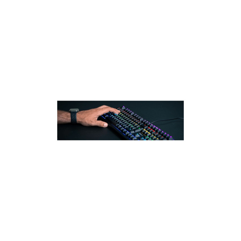 CHERRY G80-3000N RGB, Tastatur(schwarz, EU-Layout (QWERTY), Cherry MX Silent Red)
