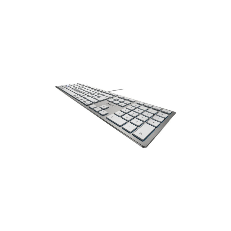 CHERRY KC 6000 SLIM FOR MAC, Tastatur(silber/weiß, US-Layout, SX-Scherentechnologie)