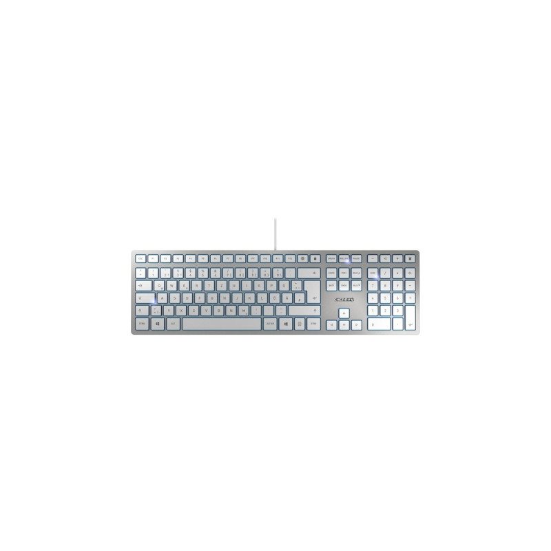 CHERRY KC 6000 SLIM, Tastatur(silber, FR-Layout, Scissor-Switch)