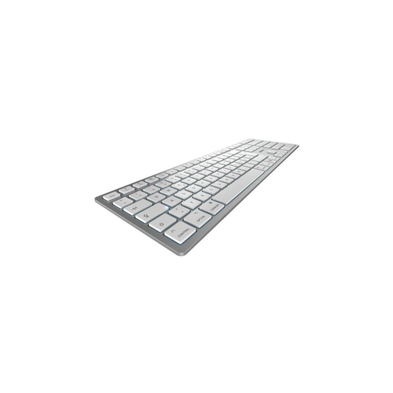 CHERRY KW 9100 SLIM FOR MAC, Tastatur(silber/weiß, DE-Layout, SX-Scherentechnologie)