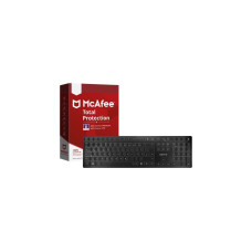 CHERRY KW 9100 SLIM + McAfee Bundle, Tastatur(schwarz, DE-Layout, SX-Scherentechnologie)