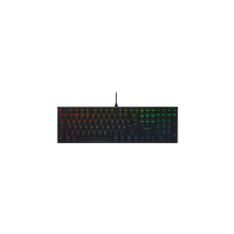 CHERRY MX 10.0N RGB, Tastatur(schwarz, DE-Layout, Cherry MX Low Profile RGB Speed)