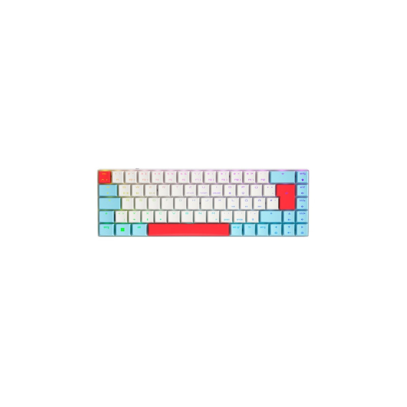 CHERRY MX-LP 2.1 Compact Wireless, Gaming-Tastatur(weiß/mehrfarbig, DE-Layout, Cherry MX Low Profile RGB Speed)