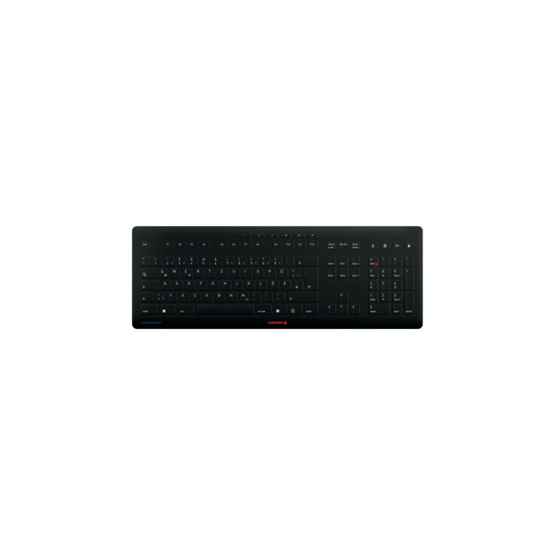 CHERRY STREAM PROTECT KEYBOARD WIRELESS, Tastatur(schwarz, DE-Layout, SX-Scherentechnologie)