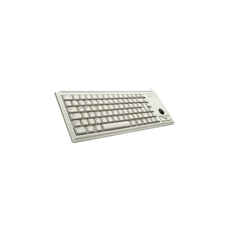 CHERRY Slim Line G84-4400, Tastatur(beige, DE-Layout, Cherry Mechanisch, integr. Trackball)
