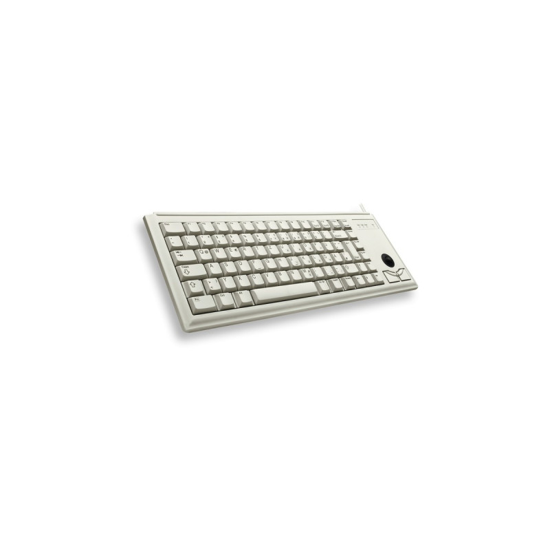 CHERRY Slim Line G84-4400, Tastatur(beige, US-Layout, Cherry Mechanisch, integr. Trackball)