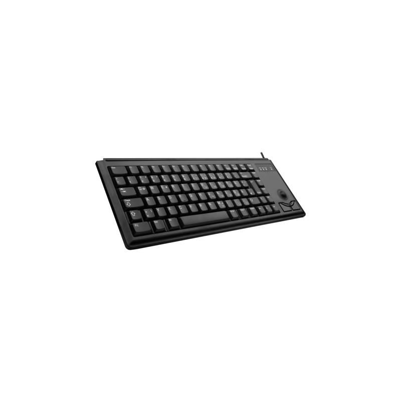 CHERRY Slim Line G84-4400, Tastatur(schwarz, US-Layout, integr. Trackball)