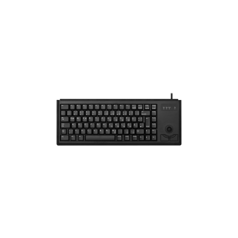CHERRY Slim Line G84-4400, Tastatur(schwarz, US-Layout, integr. Trackball)