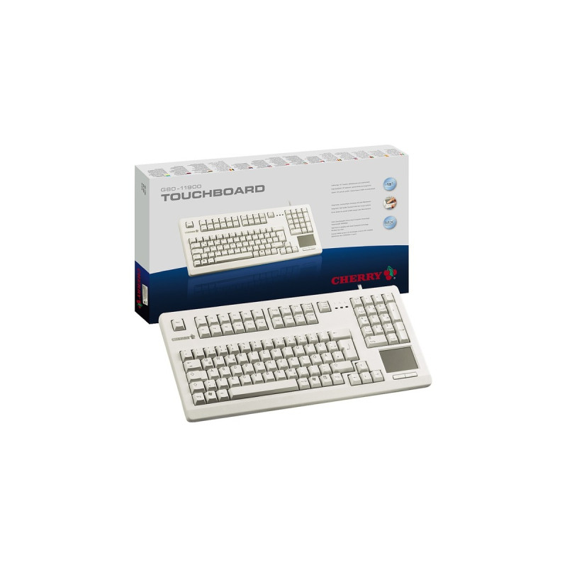 CHERRY TouchBoard G80-11900, Tastatur(beige, DE-Layout, Cherry MX, mit Touchpad)