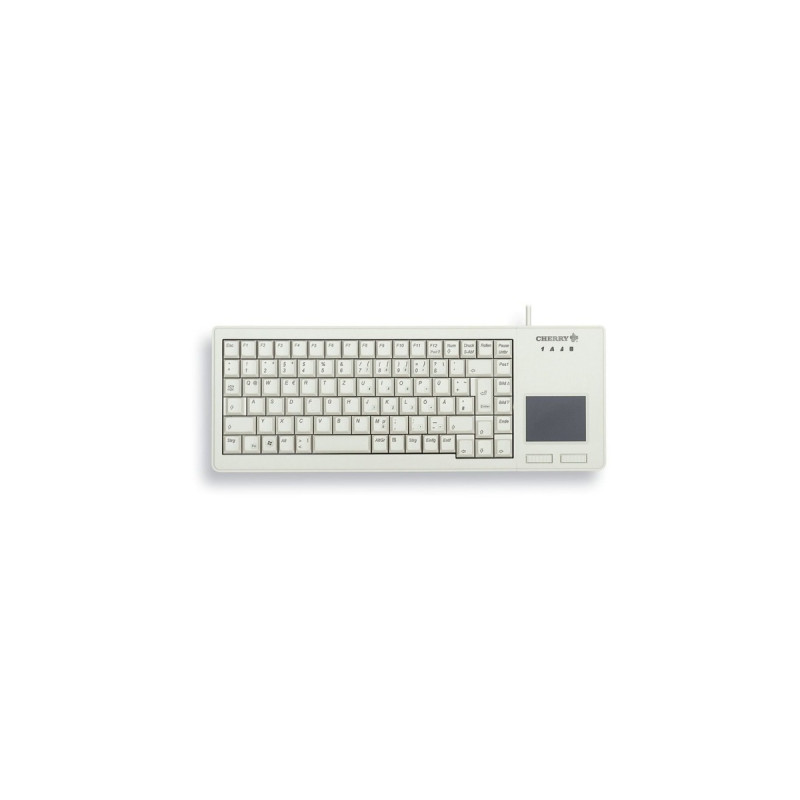 CHERRY XS Touchpad Keyboard G84-5500, Tastatur(grau, DE-Layout, Rubberdome)