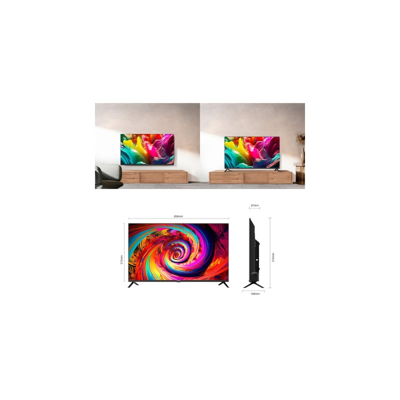 CHiQ L40G7B, LED-Fernseher(100 cm (40 Zoll), schwarz, FullHD, Triple Tuner, SmartTV, Chromecast built-in)