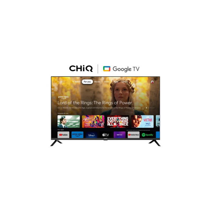 CHiQ L40QG7L, QLED-Fernseher(100 cm (40 Zoll), schwarz, FullHD, Triple Tuner, SmartTV, Chromecast built-in)