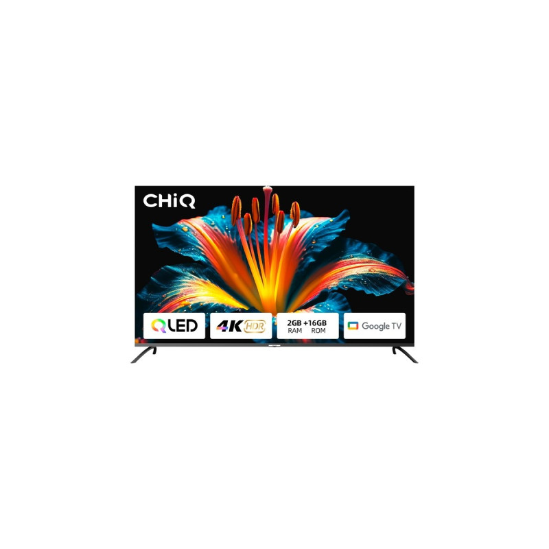 CHiQ U50QM8V, QLED-Fernseher(126 cm (50 Zoll), schwarz, Ultra HD/4K, Triple Tuner, SmartTV, Chromecast built-in)