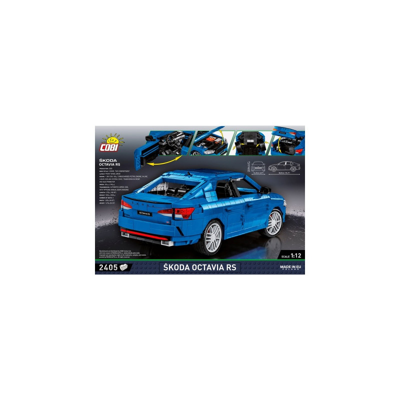 COBI Skoda Octavia RS, Konstruktionsspielzeug(Maßstab 1:12)