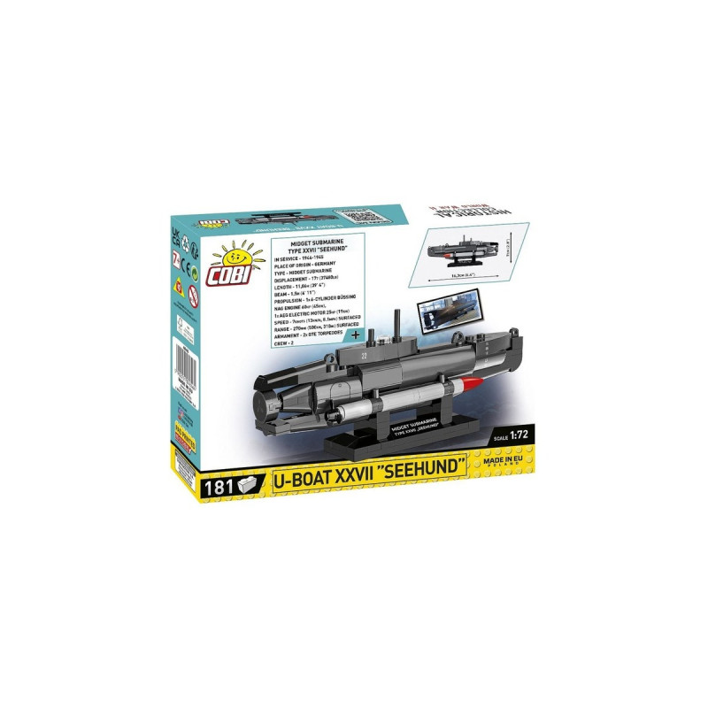 COBI U-Boot XXVII Seehund, Konstruktionsspielzeug(Maßstab 1:72)